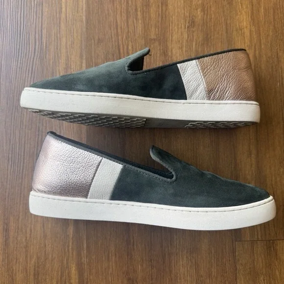 Birdies X Angel City Swift Slip On Sneaker Womens 7 Green Suede Rose Gold Shoes - Picture 3 of 11